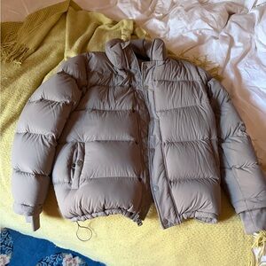 Aritzia Super Puff in Taupe